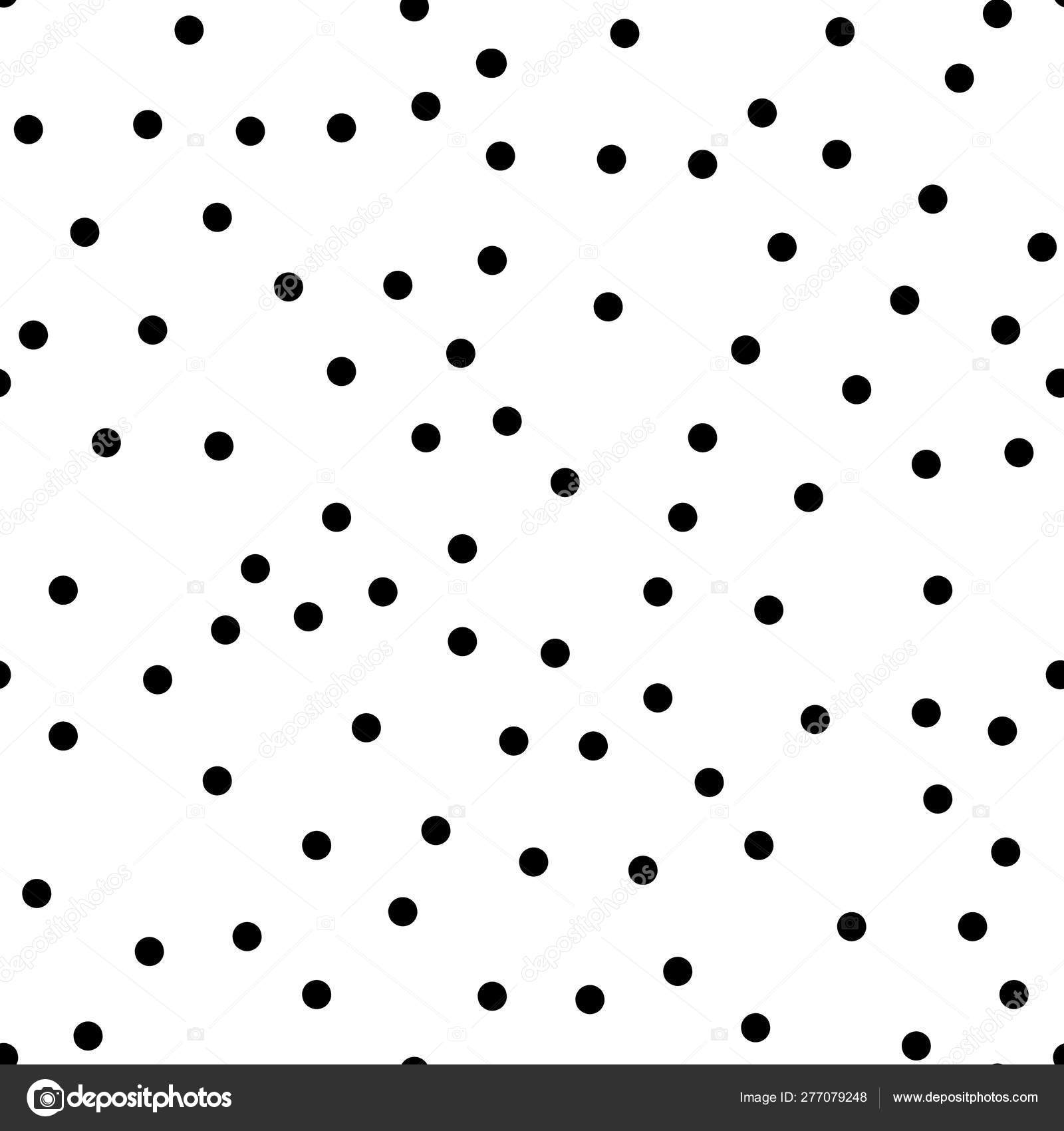 Polka Dot Seamless Vector Pattern Black Background White And Black Polka Dots Background Chaotic Elements Abstract Geometric Shape Texture Design Template For Wallpaper Wrapping Textile Vector Vector Image By C Aygunaliyeva