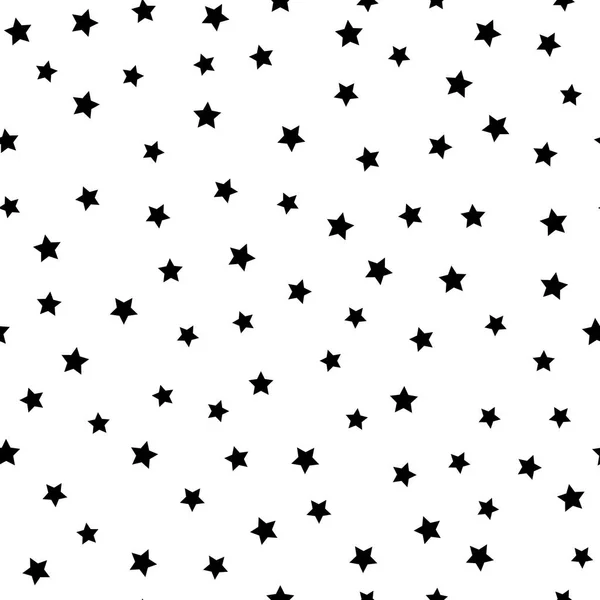 Зоряний безшовний візерунок. Білий і чорний ретро фон. Хаотичні елементи. Абстрактна текстура геометричної форми. Ефект неба. Дизайн шаблону для шпалер, обгортання, текстилю. Векторна ілюстрація . — стоковий вектор