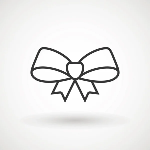 Ícone de vetor de arco de fita. Presente preto arco silhueta. Modelo de design para surpresa, evento de celebração, presentes, aniversário, Natal — Vetor de Stock