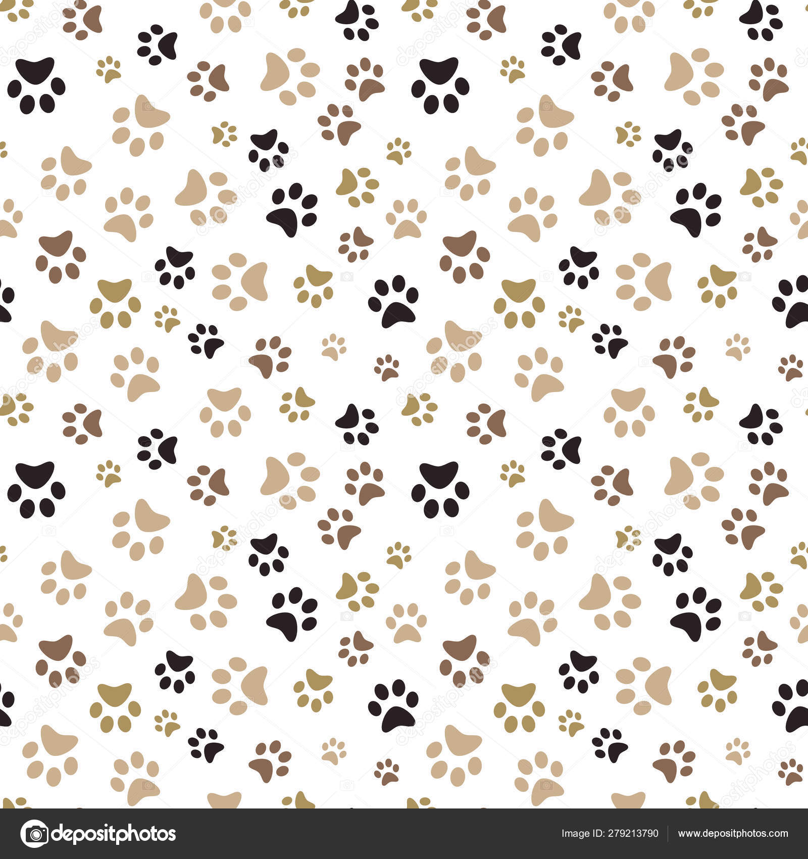 Dog Paw print Traces of Cat Textile Cat footprint