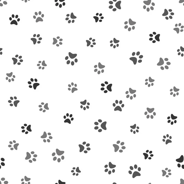 Dog Paw print seamless. Traces of Cat Textile Pattern. Cat footprint seamless pattern. Vector seamless. — Stock Vector