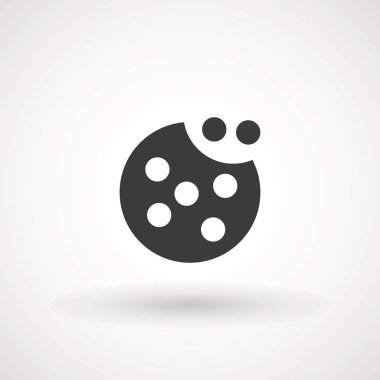 Tarayıcı Kurabiye Simgesi. Taslak Biçim Kurabiyesi simgesi vektörü beyaz arkaplanda izole, şeffaf arkaplanda logo kavramı işareti, doldurulmuş siyah sembol