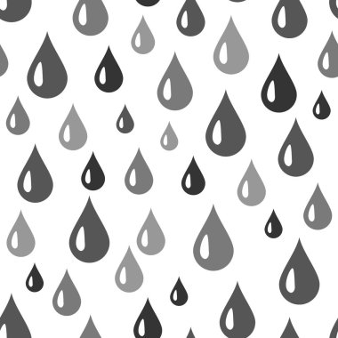 Su damlası Dikişsiz desen. Vektörel arka plan. Dikişsiz yağmur damla desen arka plan.