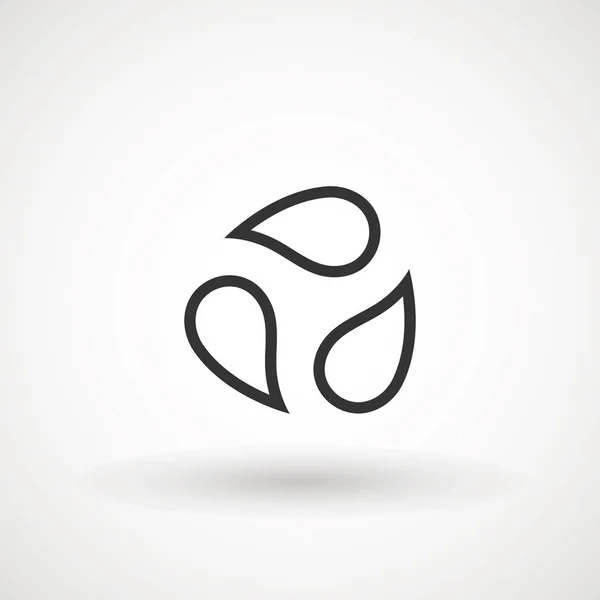 Gota de agua, Icono de agua de chapoteo Vector de lluvia Logo Plantilla Vector ilustración. — Vector de stock