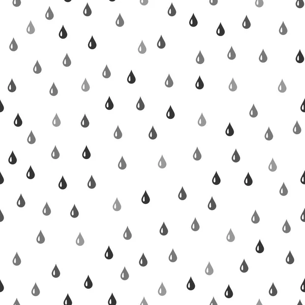 Water drop naadloze patroon. Vector achtergrond. Naadloze regendruppels patroon achtergrond. — Stockvector
