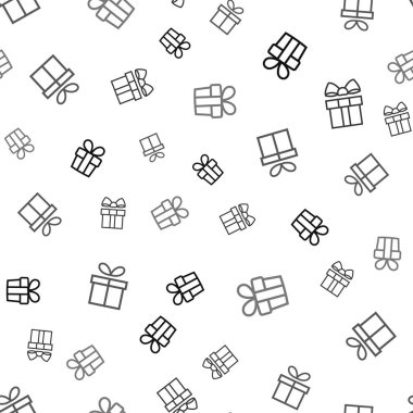 Hediye kutuları sorunsuz desen. Hediyeler ile dikişsiz desen. Present Vector arka planı