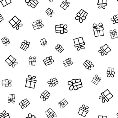 Hediye kutuları sorunsuz desen. Hediyeler ile dikişsiz desen. Present Vector arka planı