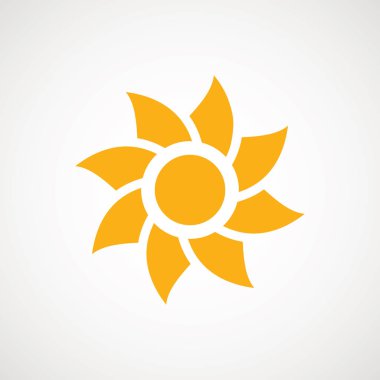 Güneş işareti simgesi simgesi vektör illüstrasyon. Yönetici panelleri, web sitesi, arayüzler, mobil uygulamalar için güneş vektör kenarsimgesi kullanımı.