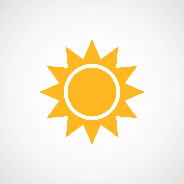 Ilustración de vector de símbolo de signo de sol. Sun vector borde icono de uso para paneles de administración, sitio web, interfaces, aplicaciones móviles . — Vector de stock