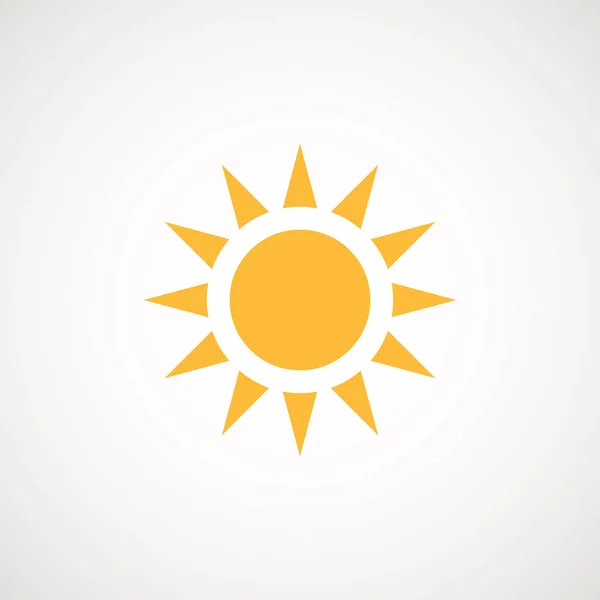 Ilustración de vector de símbolo de signo de sol. Sun vector borde icono de uso para paneles de administración, sitio web, interfaces, aplicaciones móviles . — Vector de stock