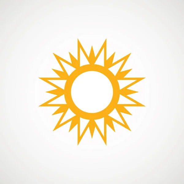 Ilustración de vector de símbolo de signo de sol. Sun vector borde icono de uso para paneles de administración, sitio web, interfaces, aplicaciones móviles . — Vector de stock
