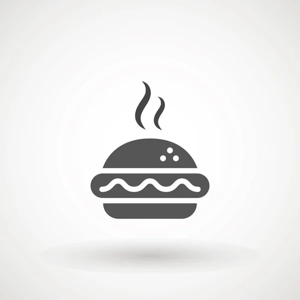 Burger Hamburger иконка иллюстрации веб-сайт мобильного логотипа приложение UI дизайн, мясо, говядина, еда, салат, сэндвич, еда, гриль, помидор, булочка, закуска, лук, знак сыра. Вектор быстрого питания . — стоковый вектор