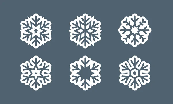 Ikona vektoru sněhové vločky na šedém pozadí. sníh nový rok ikona symbol loga šablona. — Stockový vektor
