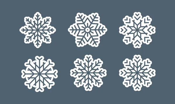 Snowflake vektor ikon på grå bakgrund. snö nyår ikon logotyp symbol mall. — Stock vektor