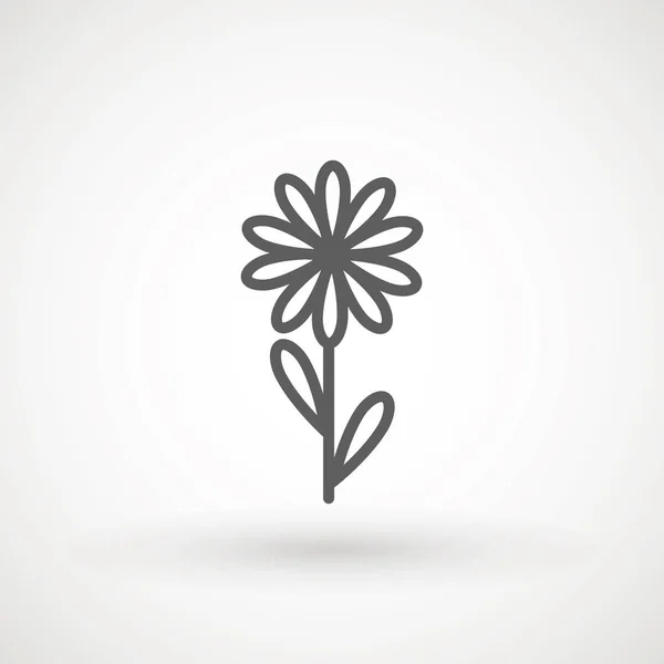 Icono de flores en estilo plano de moda aislado sobre fondo blanco. Símbolo de primavera para el diseño de su sitio web, logotipo, aplicación, interfaz de usuario. Ilustración vectorial . — Vector de stock