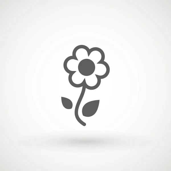 Icono de flores en estilo plano de moda aislado sobre fondo blanco. Símbolo de primavera para el diseño de su sitio web, logotipo, aplicación, interfaz de usuario. Ilustración vectorial . — Vector de stock