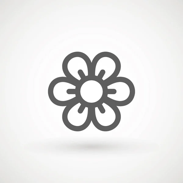 Icono de flores en estilo plano de moda aislado sobre fondo blanco. Símbolo de primavera para el diseño de su sitio web, logotipo, aplicación, interfaz de usuario. Ilustración vectorial . — Vector de stock