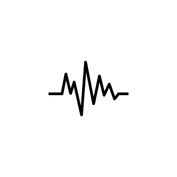 Heartbeat heart beat pulse flat vector icon for medical apps and websites. — Stock Vector