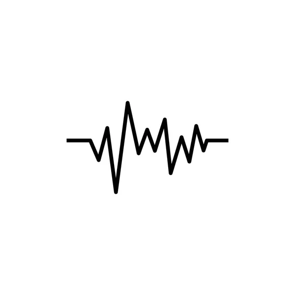 Heartbeat heart beat pulse flat vector icon for medical apps and websites. — Stock Vector