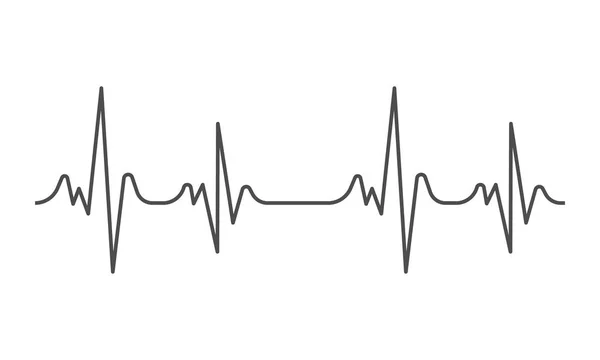 Heartbeat καρδιά παλμό παλμό επίπεδη διάνυσμα εικονίδιο για ιατρικές εφαρμογές και ιστοσελίδες. — Διανυσματικό Αρχείο