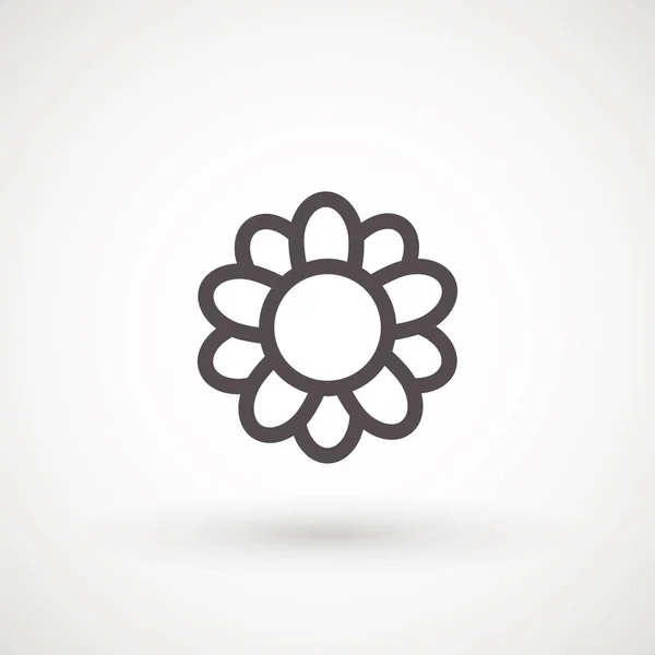 Icono de flores en estilo plano de moda aislado sobre fondo blanco. Símbolo de primavera para el diseño de su sitio web, logotipo, aplicación, interfaz de usuario. Ilustración vectorial . — Vector de stock