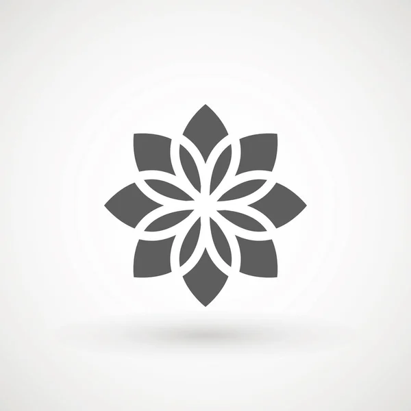 Icono de flores en estilo plano de moda aislado sobre fondo blanco. Símbolo de primavera para el diseño de su sitio web, logotipo, aplicación, interfaz de usuario. Ilustración vectorial . — Vector de stock
