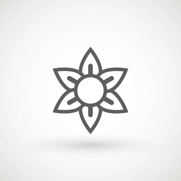 Icono Flores Estilo Plano Moda Aislado Sobre Fondo Blanco Símbolo — Vector de stock