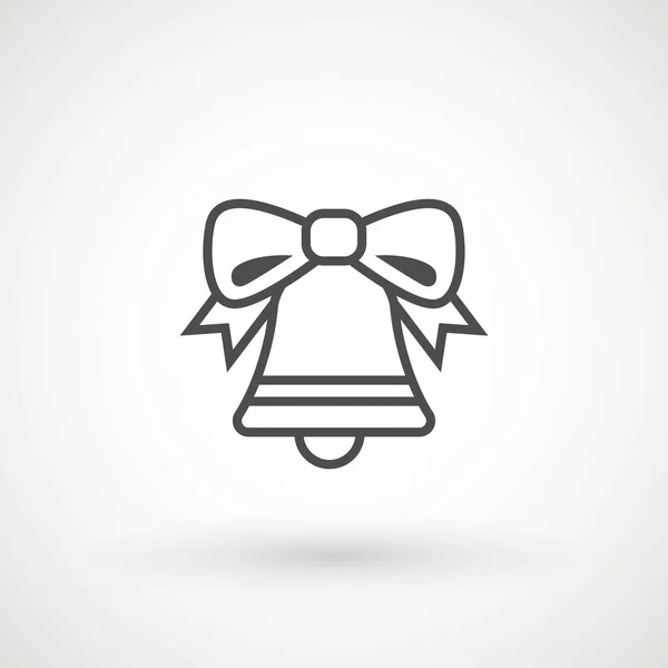 Glocke. flaches Vektorsymbol - Illustration des Weihnachtsglockensymbols isoliert auf weiß — Stockvektor