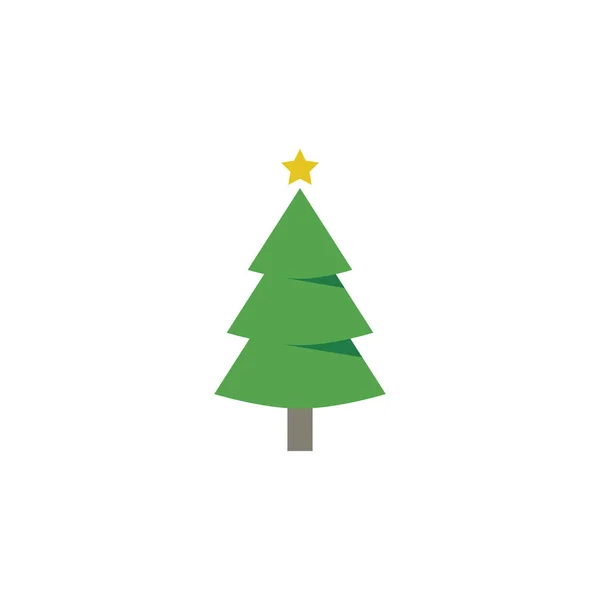Árbol de Navidad. Icono del árbol en diseño plano. Fondo de dibujos animados  de Navidad. abeto picea alegre. Ilustración de invierno aislada en blanco.  Pino vector, gráfico vectorial © aygunaliyeva imagen #325060022