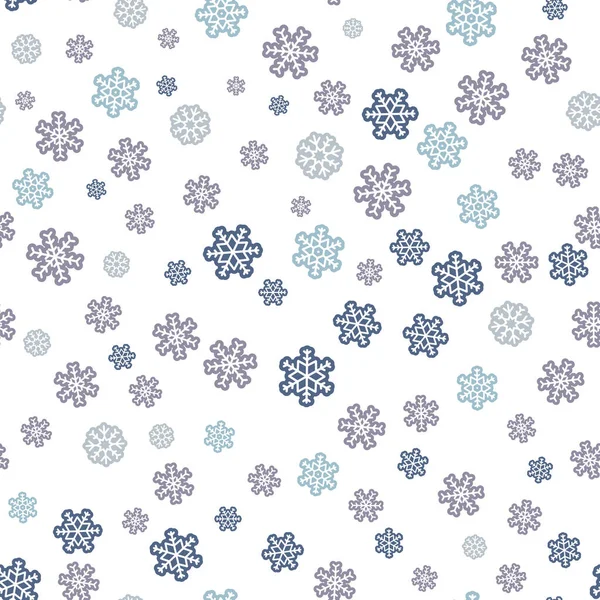 Snowflake padrão sem costura. Neve no fundo branco. Papel de parede abstrato, decoração envolvente. Símbolo inverno, Feliz Natal feriado, Feliz Ano Novo celebração Vector ilustração . —  Vetores de Stock