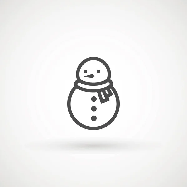 Ilustração do vetor do ícone do boneco de neve no fundo branco para o projeto do Natal. Boneco de neve ícone de Natal . —  Vetores de Stock