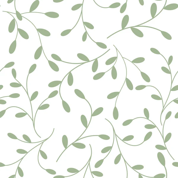 Blättert Muster. Florales nahtloses Muster für Verpackung, Stoff, Papier und Tapeten. Endloser Hintergrund. — Stockvektor