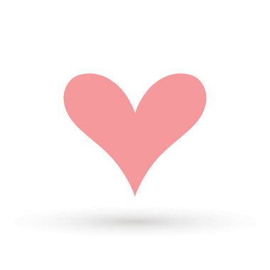 Kalp Simgesi Vektörü. Valentine Kalp Simgesi Çizimi.