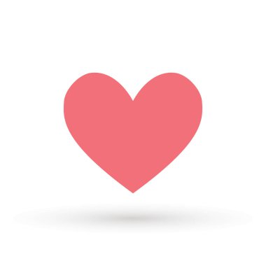 Kalp Simgesi Vektörü. Valentine Kalp Simgesi Çizimi.