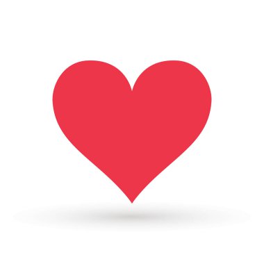 Kalp Simgesi Vektörü. Valentine Kalp Simgesi Çizimi.