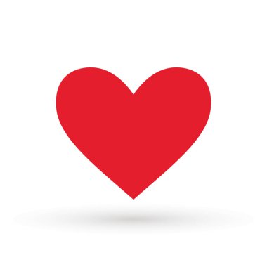 Kalp Simgesi Vektörü. Valentine Kalp Simgesi Çizimi.