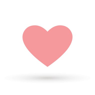 Kalp Simgesi Vektörü. Valentine Kalp Simgesi Çizimi.