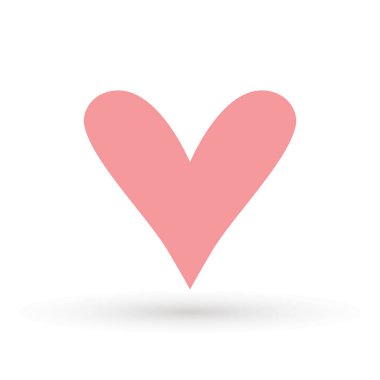 Kalp Simgesi Vektörü. Valentine Kalp Simgesi Çizimi.