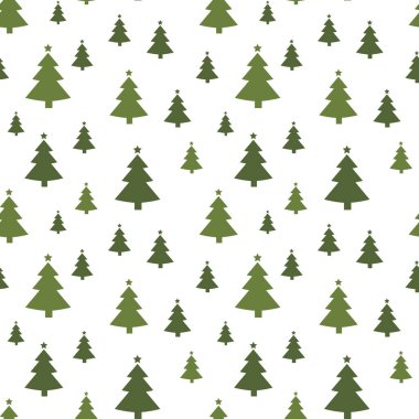 Noel ağacı pürüzsüz desen. Yeni yıl köknarı ambalaj kağıdı tasarımı, kış tatili dekorasyonu, noel ağaçları modern arka plan..