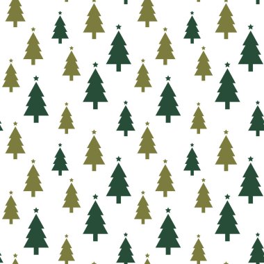 Noel ağacı pürüzsüz desen. Yeni yıl köknarı ambalaj kağıdı tasarımı, kış tatili dekorasyonu, noel ağaçları modern arka plan..