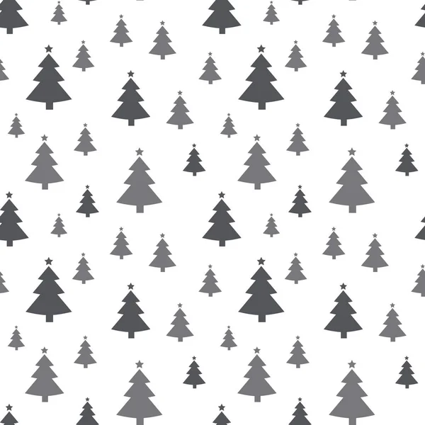 Christmas tree seamless pattern. new year firs wrapping paper design, winter holiday decoration,christmas trees modern background. — Stock Vector