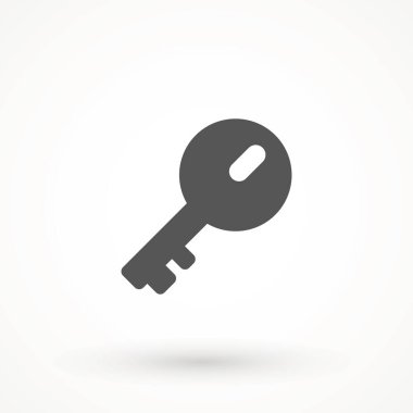 Anahtar simgesi, izole edilmiş. Kapatıp açıyorum. Düz tabela ve sembol. Kapı kilitleniyor ve açılıyor. Klasik anahtar resim, vektör illüstrasyonu.