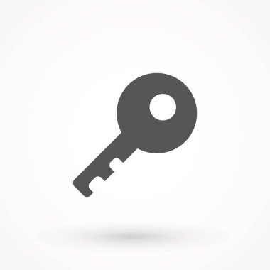 Anahtar simgesi, izole edilmiş. Kapatıp açıyorum. Düz tabela ve sembol. Kapı kilitleniyor ve açılıyor. Klasik anahtar resim, vektör illüstrasyonu.