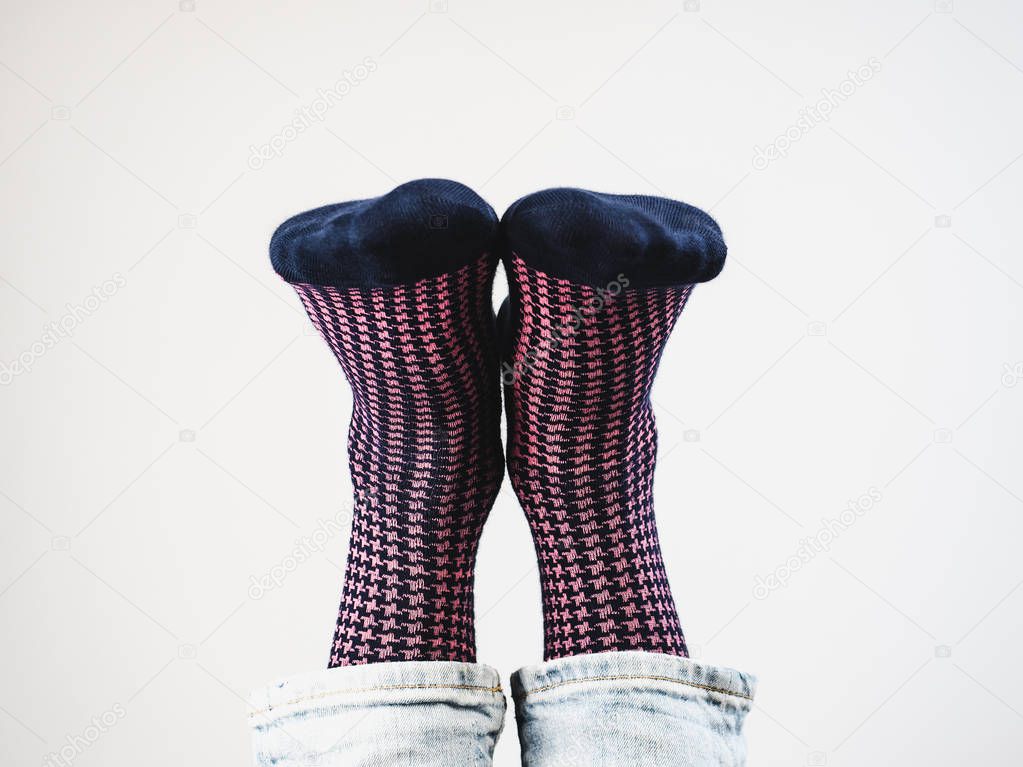 Bright, funny socks with a beautiful pattern