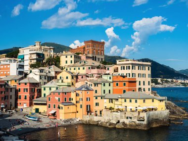 Panoramik manzaralı muhteşem İtalyan Cenova şehir