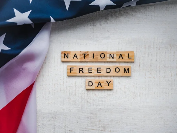 Día Nacional Libertad Usa Antecedentes Primer Plano Vista Superior Aislado — Foto de Stock
