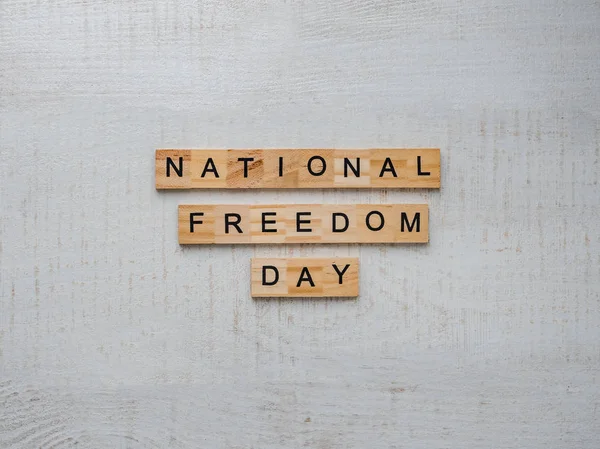 National Freedom Day Usa Background Close Top View Isolated Congratulations — Stock Photo, Image