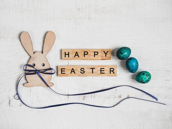 Lettres Bois Alphabet Sous Forme Des Mots Happy Easter Sur — Photo