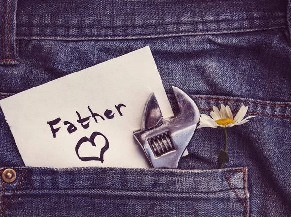 Beautiful bright card for your beloved father — Stock Photo, Image