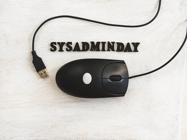 Carte de voeux pour Sysadmin Day. Fond blanc — Photo